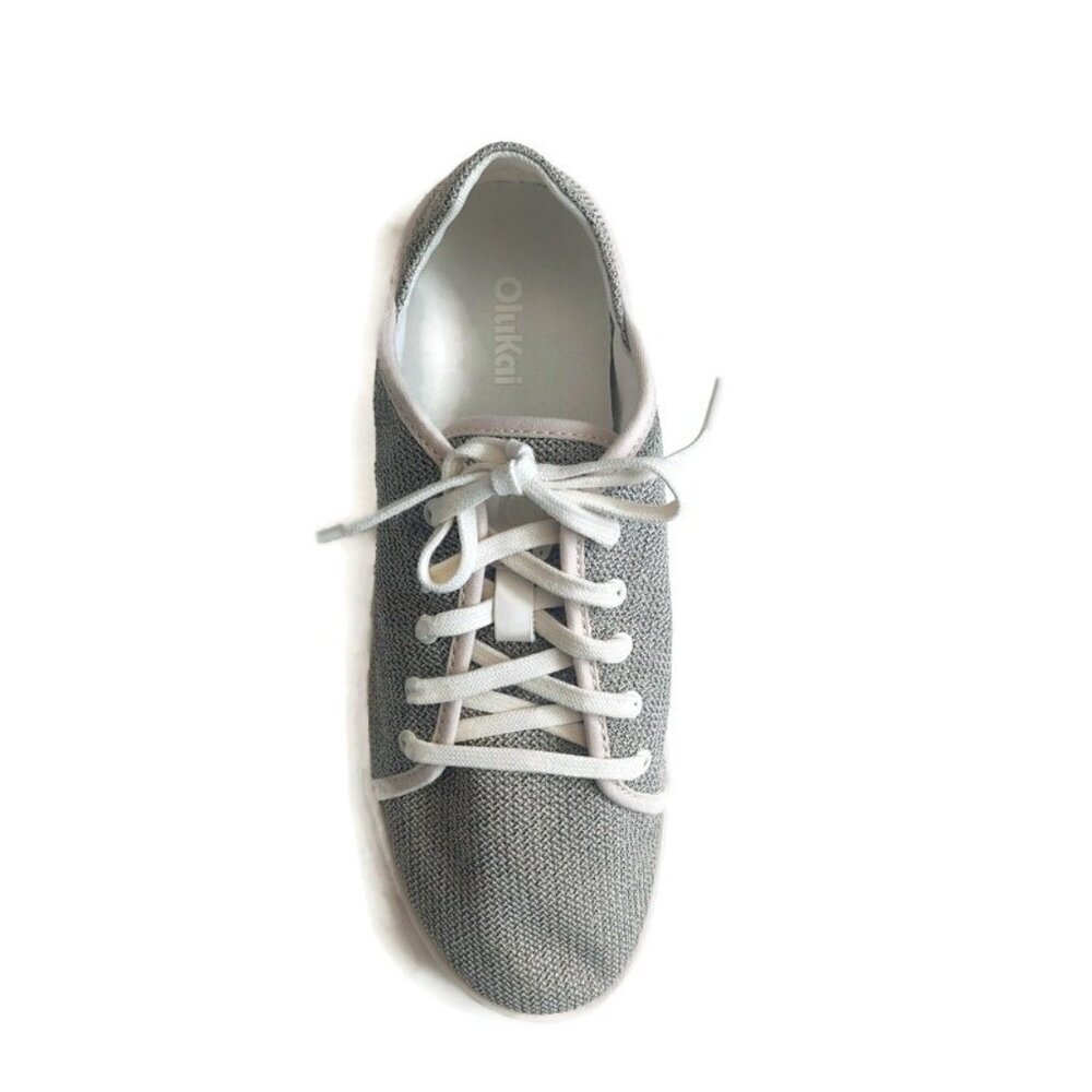 Olukai Womens Size 9 PEHUEA LI Two Tone Mesh Casual Shoe Sneaker Tapa White Sand - Picture 2 of 9